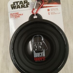 Star Wars Black Darth Vader Collapsible Pet Bowl